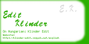 edit klinder business card